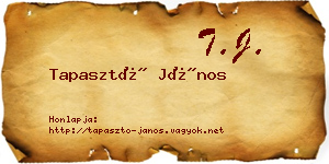 Tapasztó János névjegykártya